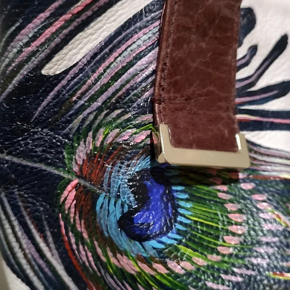 Elliott Lucca Leather Peacock tote - Picture 4 of 13